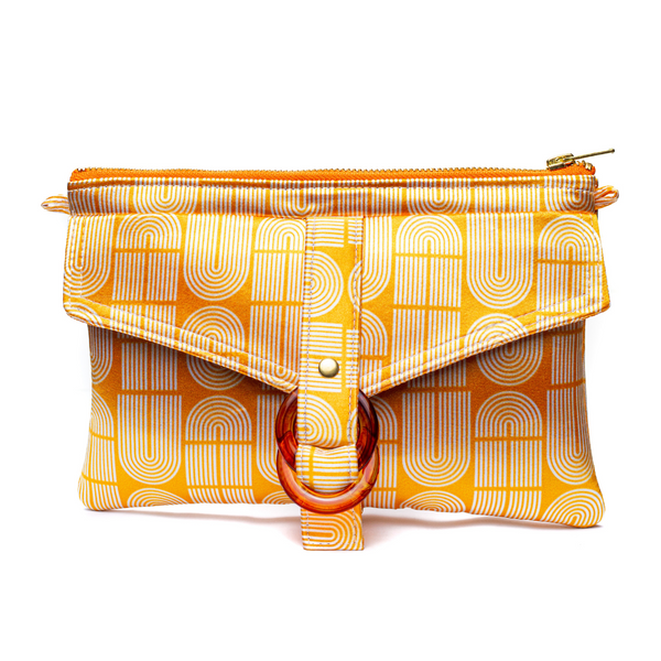 Orange arches sling bag