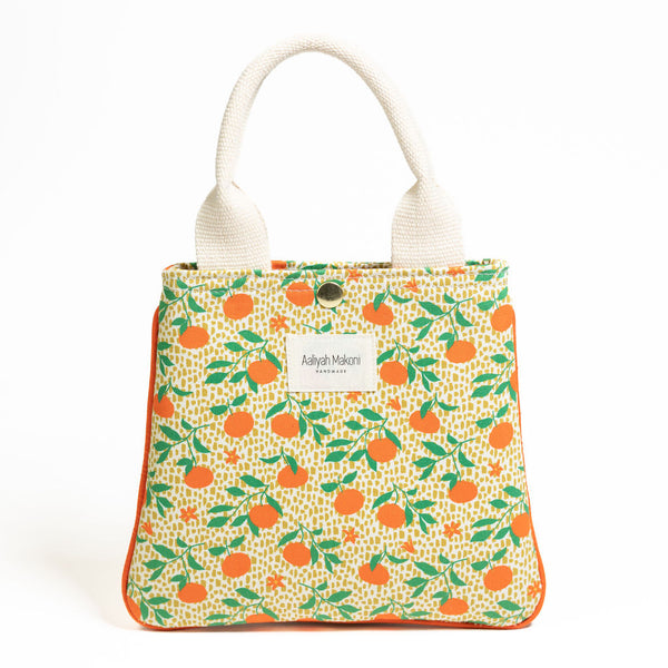 Orange tangerine mini tote