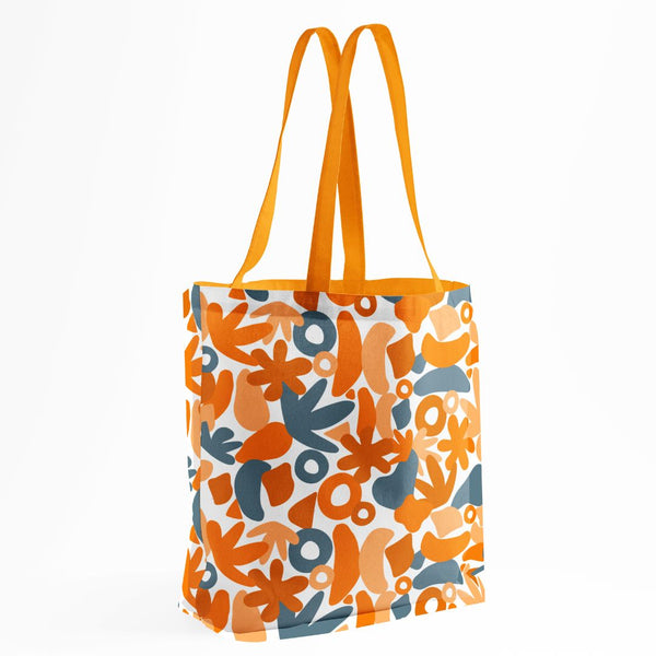 Blue abstract shopper bag