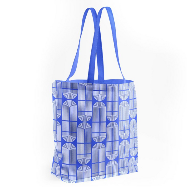 Blue arches shopper bag