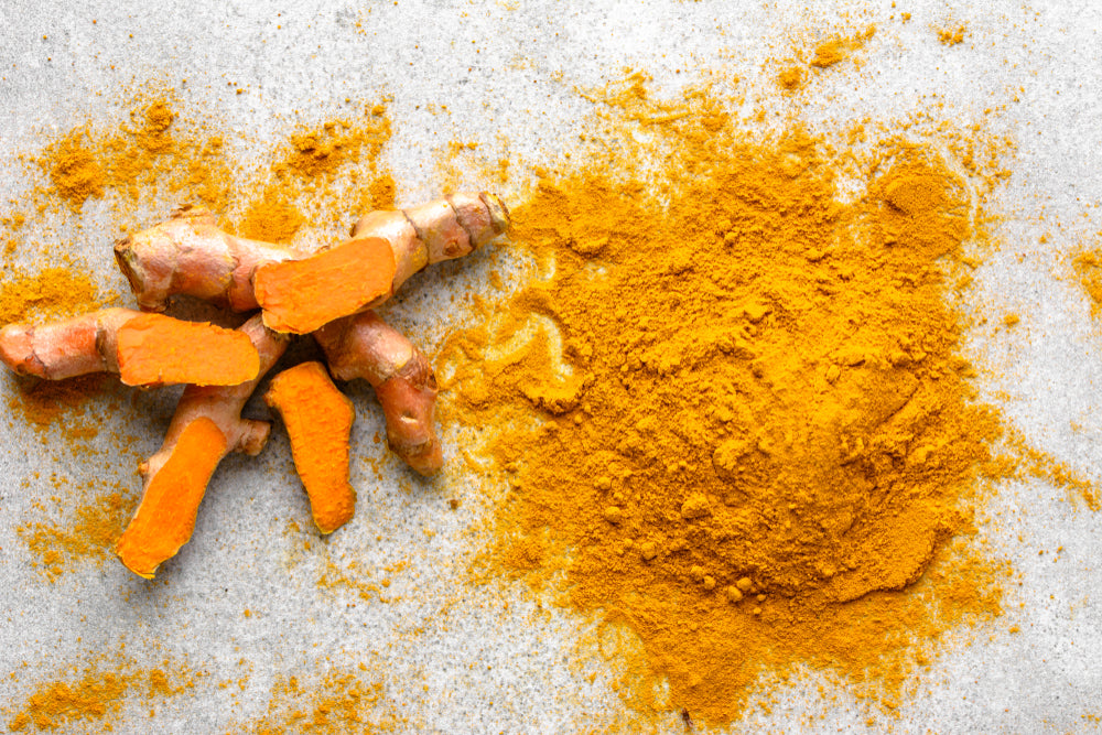 fresh root and turmeric powder