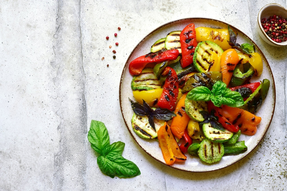 grilled colourful vegetables