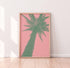Pink Palm Digital Wall Print II