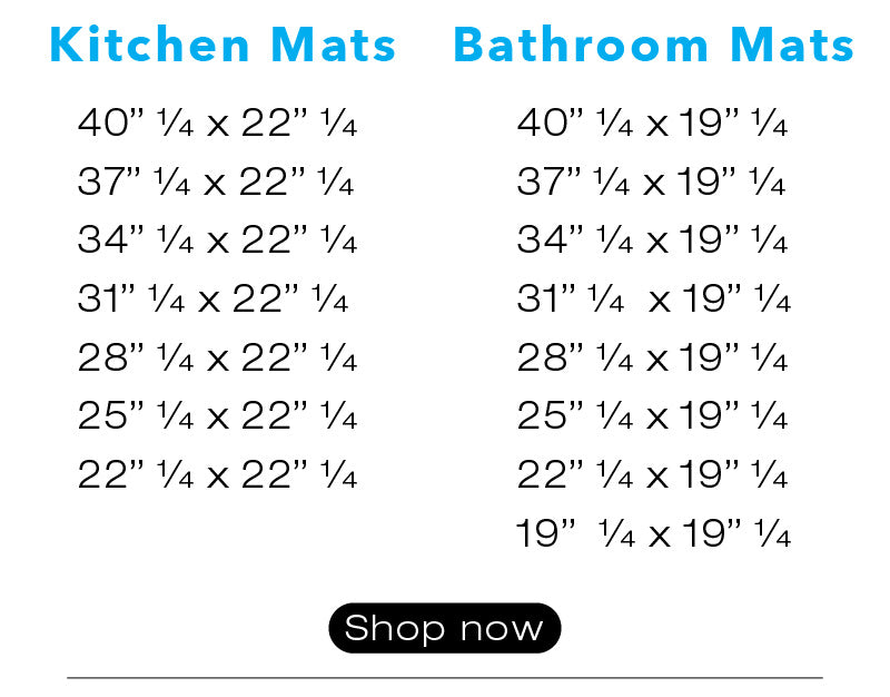 Bathroom and kitchen under sink cabinet mats 15 available sizes