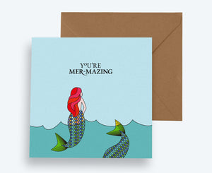You're Mer-Mazing Ahoy Matey card