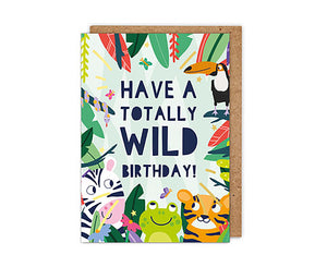 Gold Foiled Wild Birthday! Kids Birthday Card