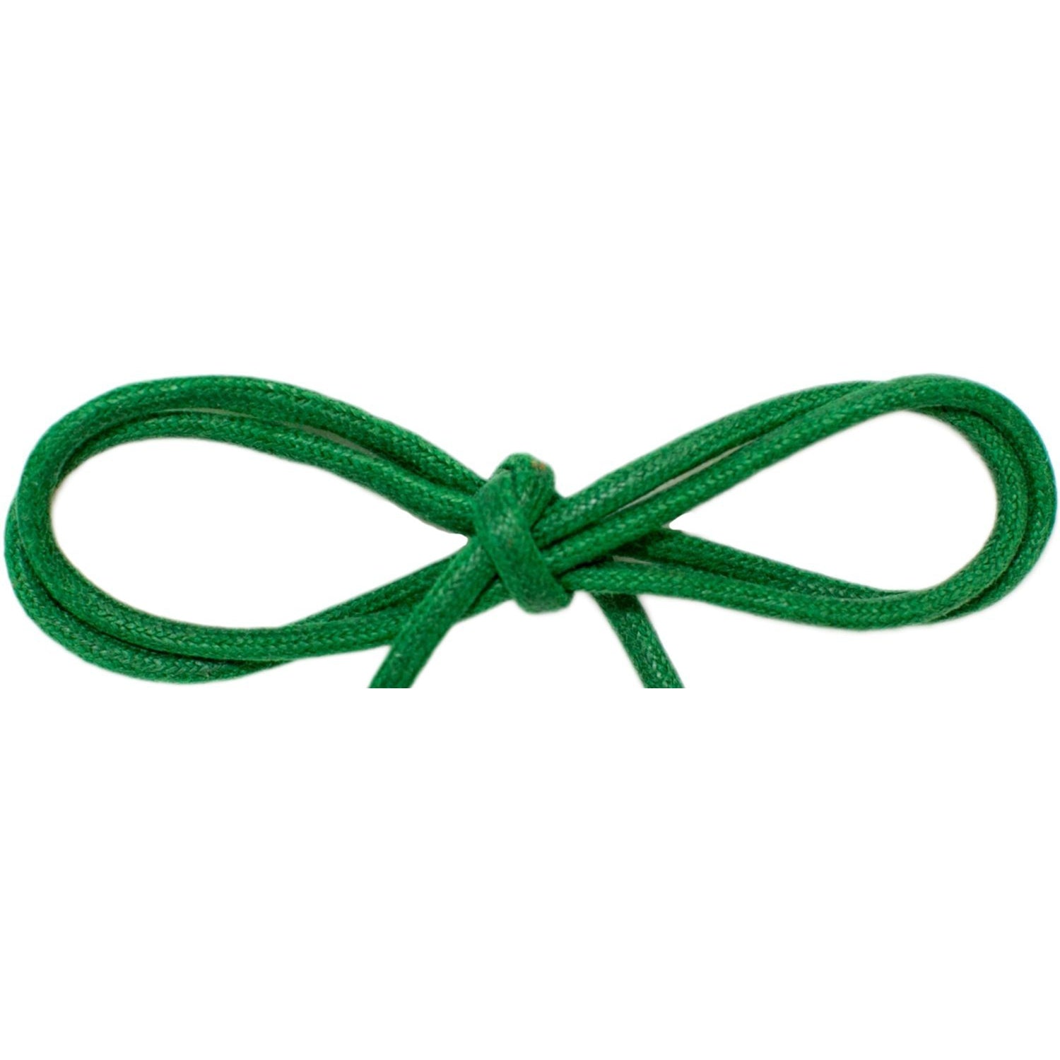Wholesale Waxed Cotton Thin Round DRESS Laces 1/8'' - Kelly Green (12 Pair Pack) Shoelaces
