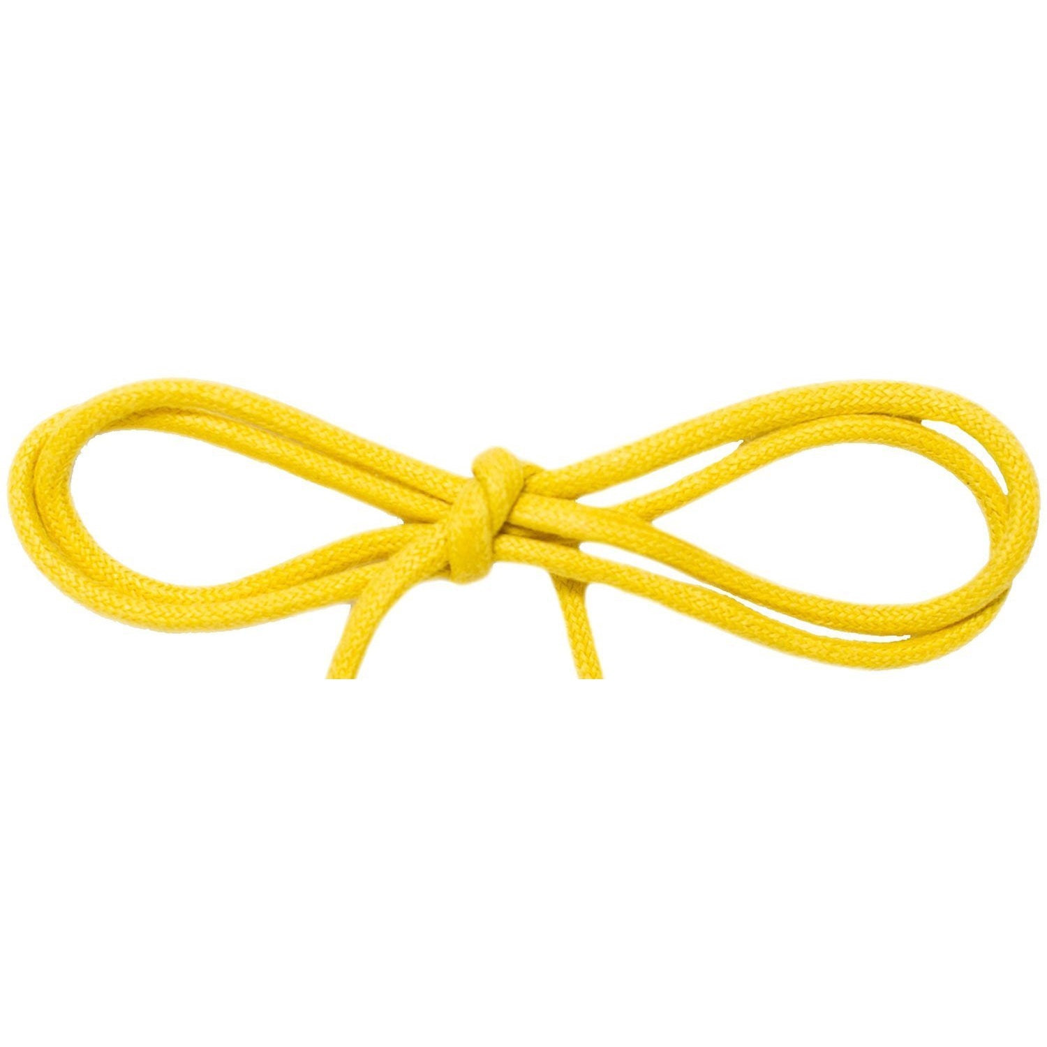 Wholesale Waxed Cotton Thin Round DRESS Laces 1/8'' - Yellow (12 Pair Pack) Shoelaces