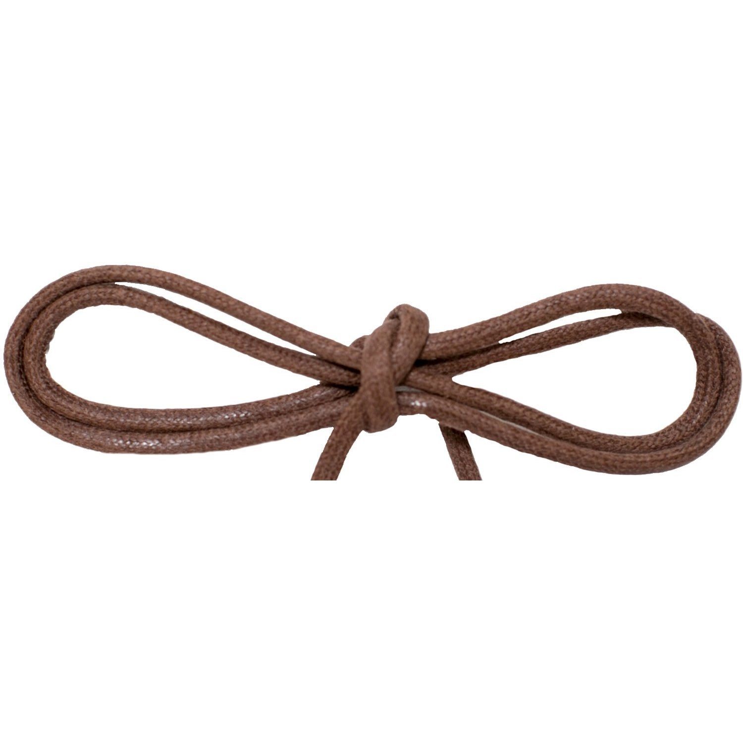 Wholesale Waxed Cotton Thin Round DRESS Laces 1/8'' - Brown (12 Pair Pack) Shoelaces