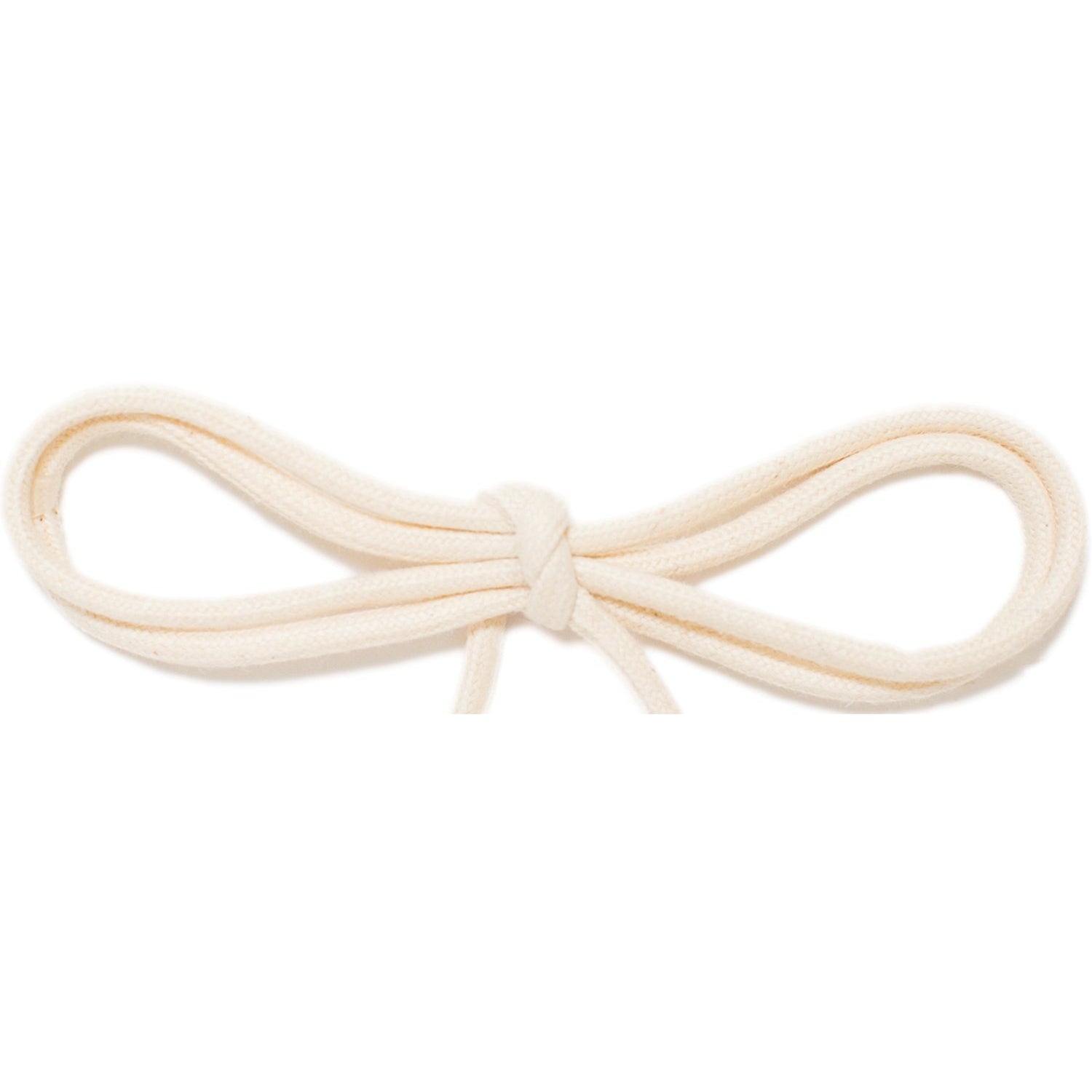 Wholesale Waxed Cotton Thin Round DRESS Laces 1/8'' - Natural White (12 Pair Pack) Shoelaces