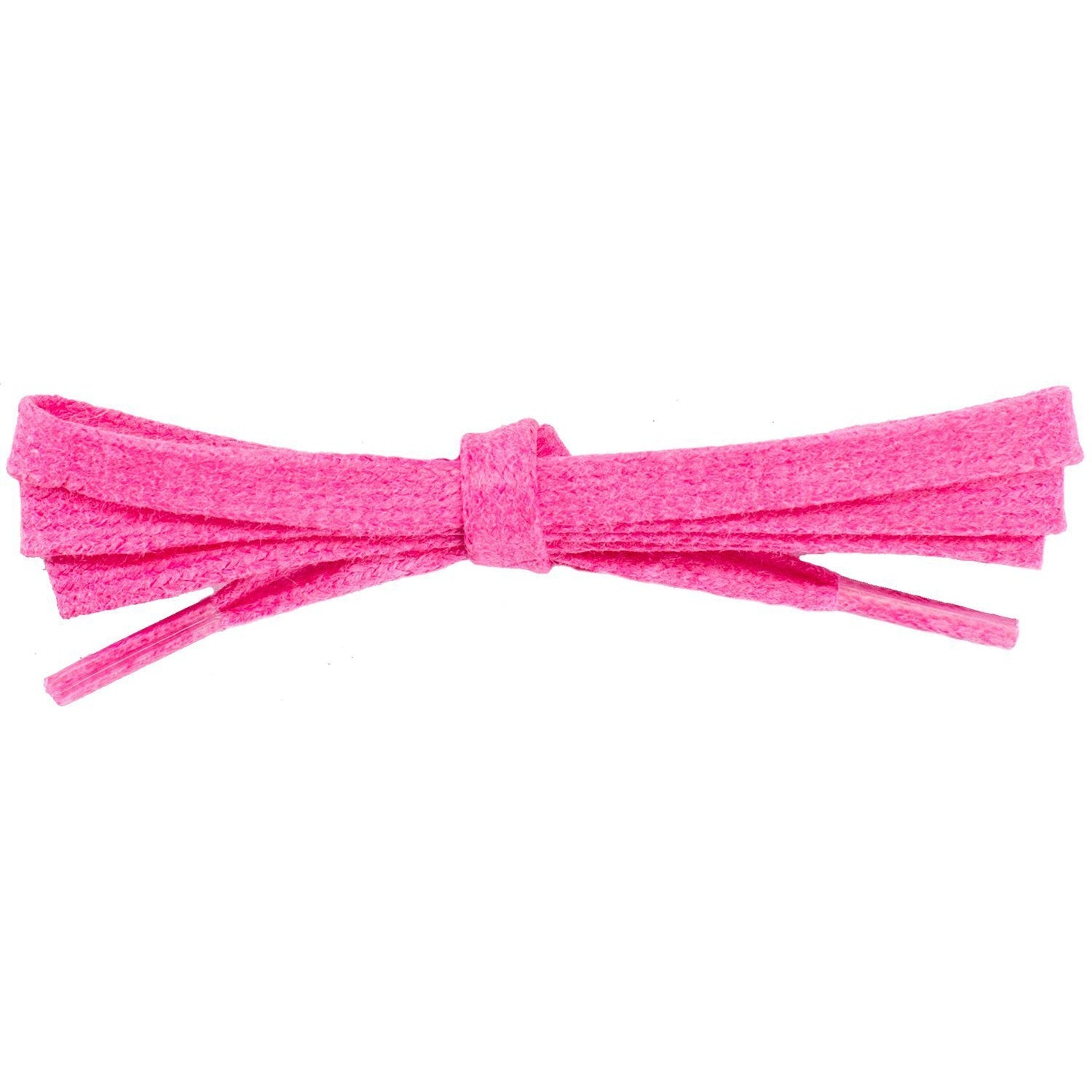 Wholesale Waxed Cotton Flat DRESS Laces 1/4'' - Hot Pink (12 Pair Pack) Shoelaces