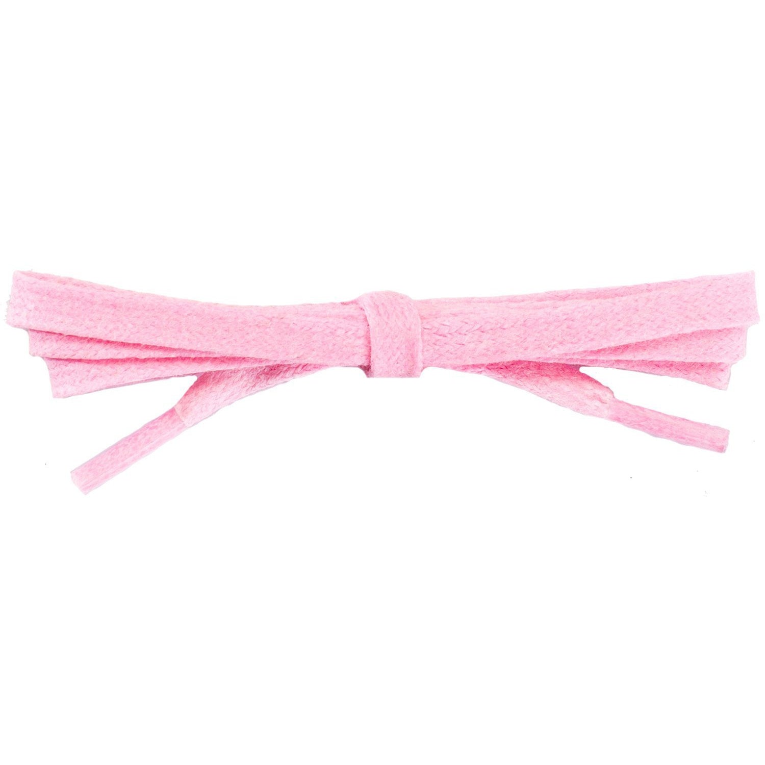 Wholesale Waxed Cotton Flat DRESS Laces 1/4'' - Pastel Pink (12 Pair Pack) Shoelaces