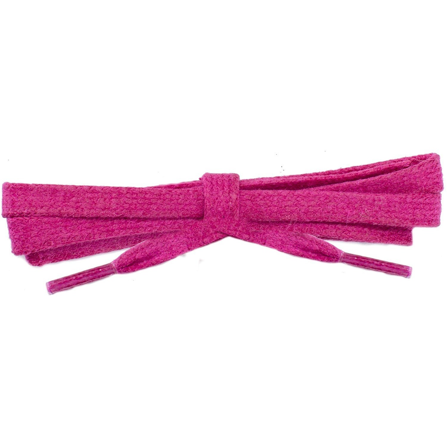 Wholesale Waxed Cotton Flat DRESS Laces 1/4'' - Fuchsia Red (12 Pair Pack) Shoelaces