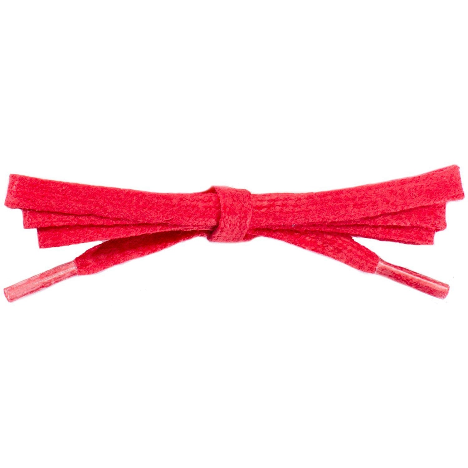 Wholesale Waxed Cotton Flat DRESS Laces 1/4'' - Red (12 Pair Pack) Shoelaces