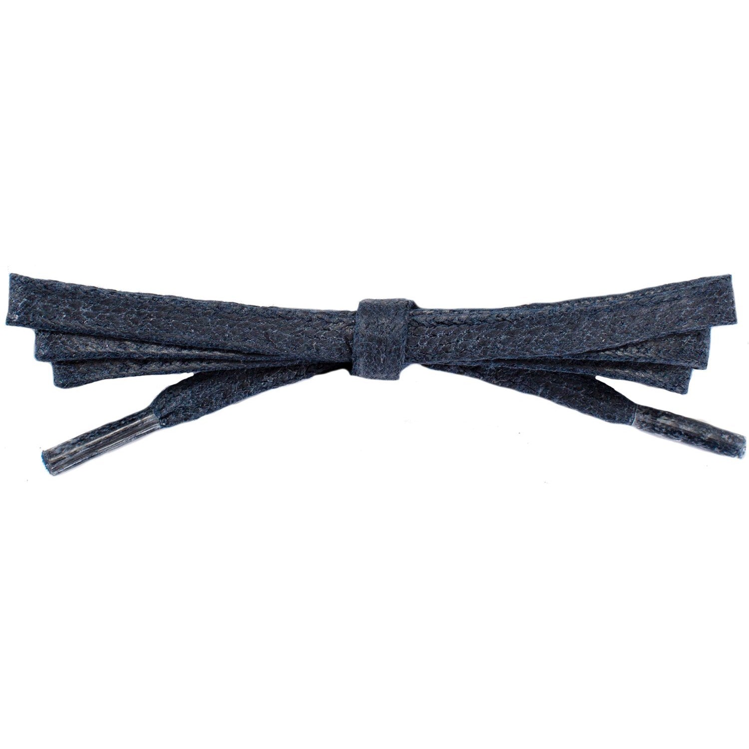 Wholesale Waxed Cotton Flat DRESS Laces 1/4'' - Navy Blue (12 Pair Pack) Shoelaces