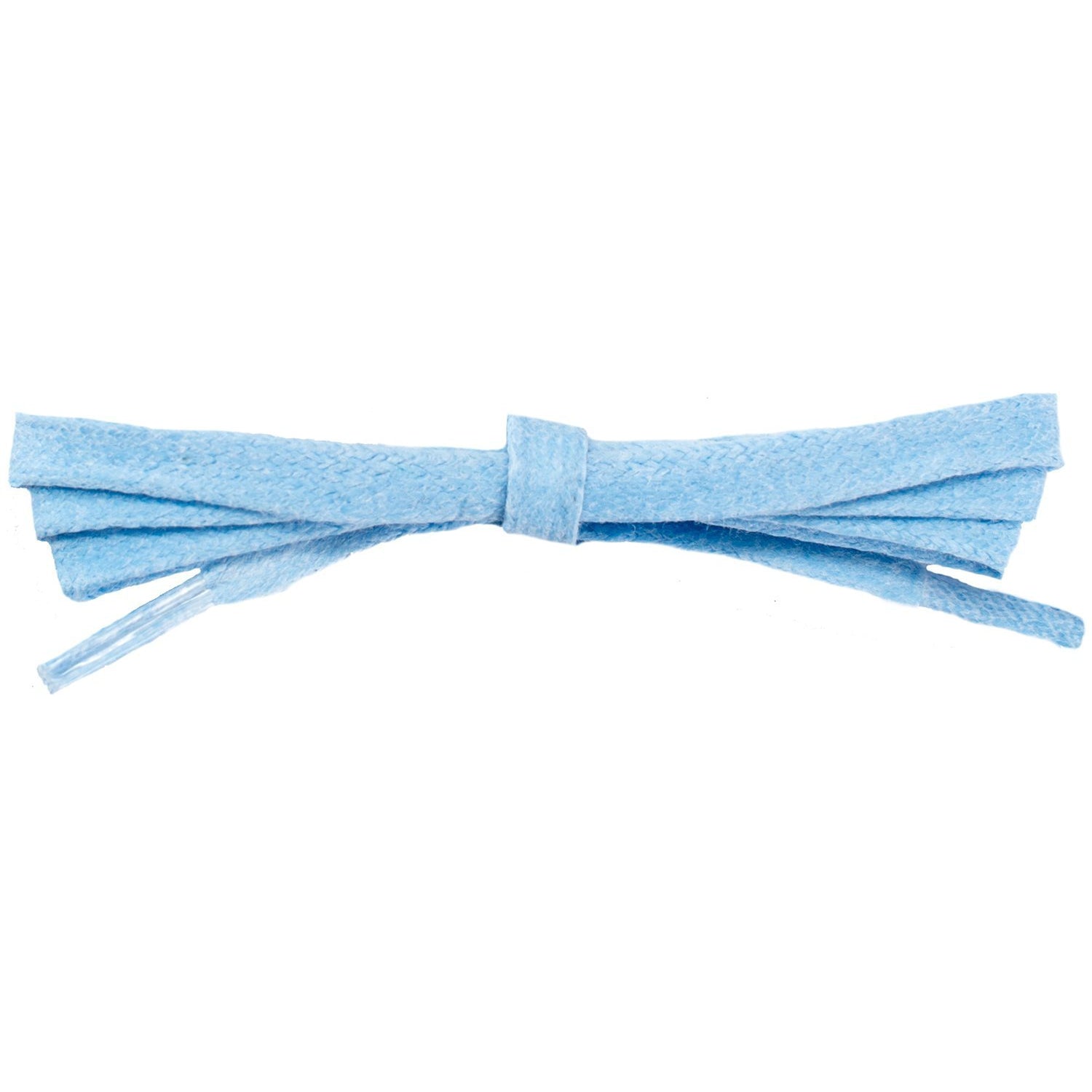 Wholesale Waxed Cotton Flat DRESS Laces 1/4'' - Light Blue (12 Pair Pack) Shoelaces