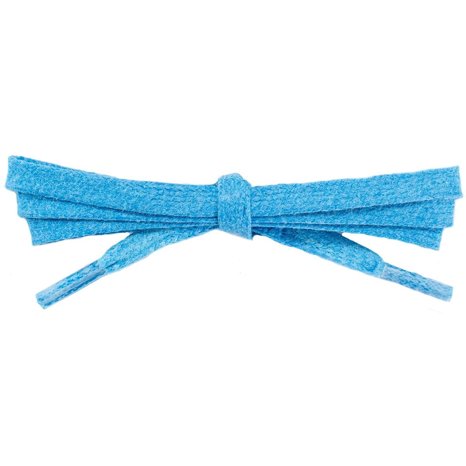 Wholesale Waxed Cotton Flat DRESS Laces 1/4'' - Neon Blue (12 Pair Pack) Shoelaces