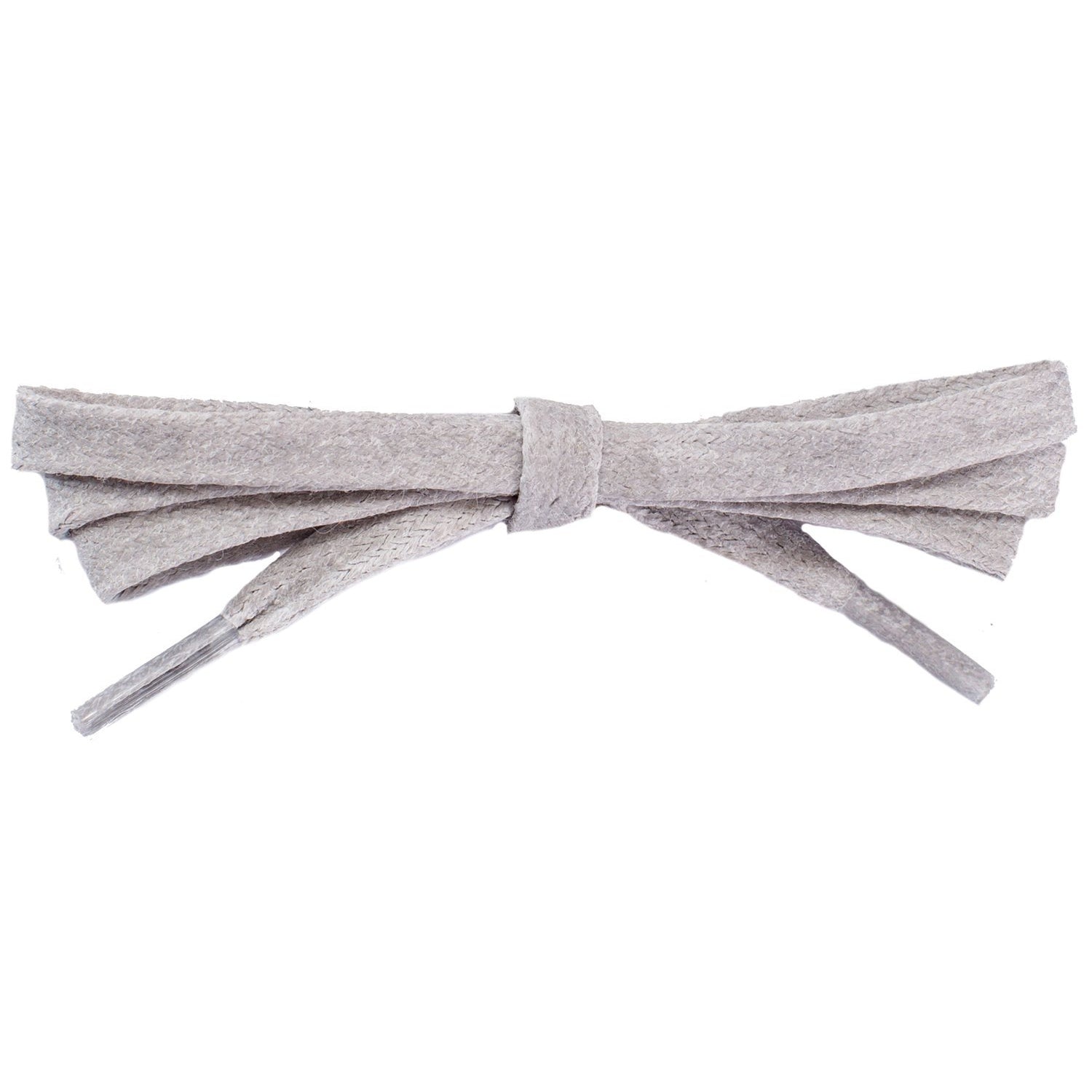 Wholesale Waxed Cotton Flat DRESS Laces 1/4'' - Light Gray (12 Pair Pack) Shoelaces