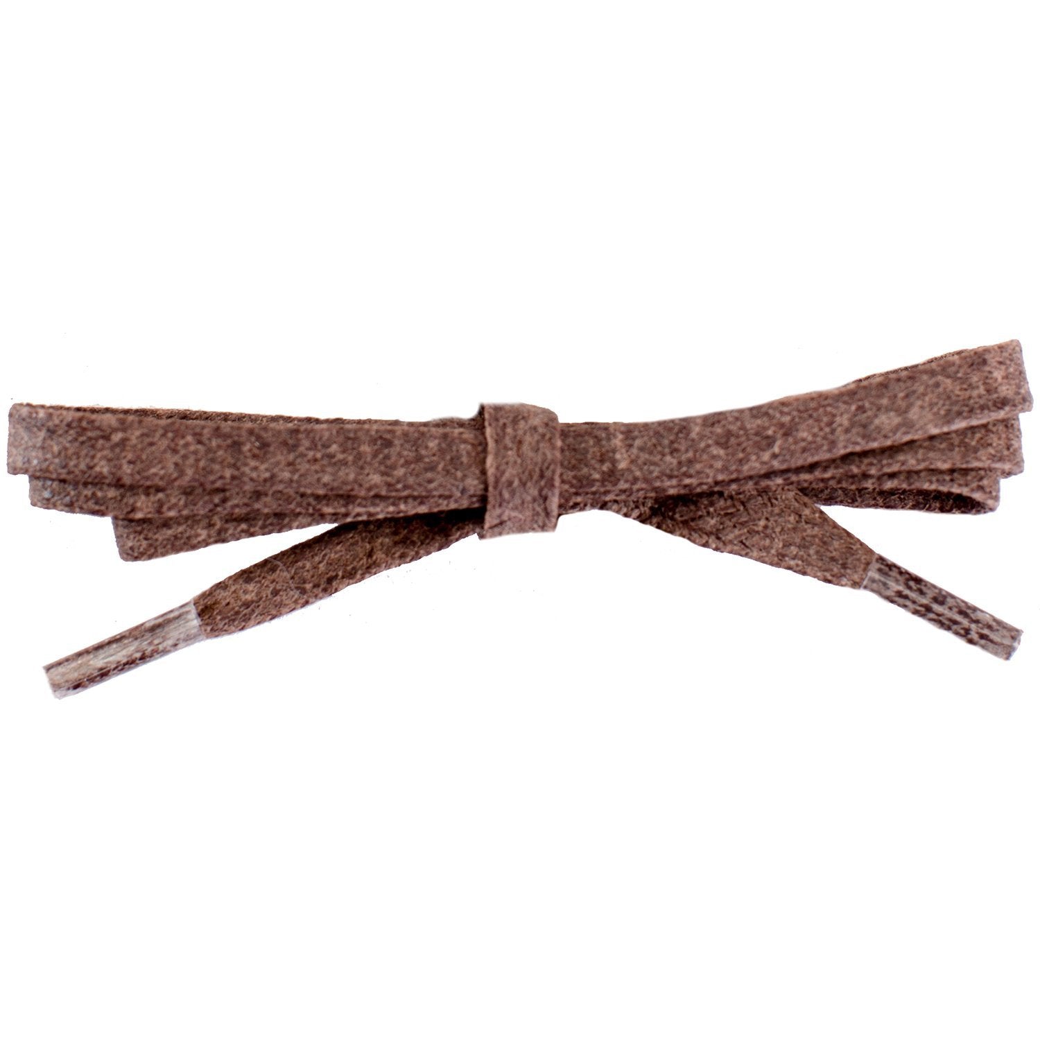 Wholesale Waxed Cotton Flat DRESS Laces 1/4'' - Brown (12 Pair Pack) Shoelaces