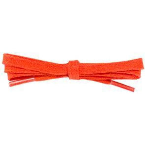 Wholesale Waxed Cotton Flat DRESS Laces 1/4'' - Citrus Orange (12 Pair Pack) Shoelaces