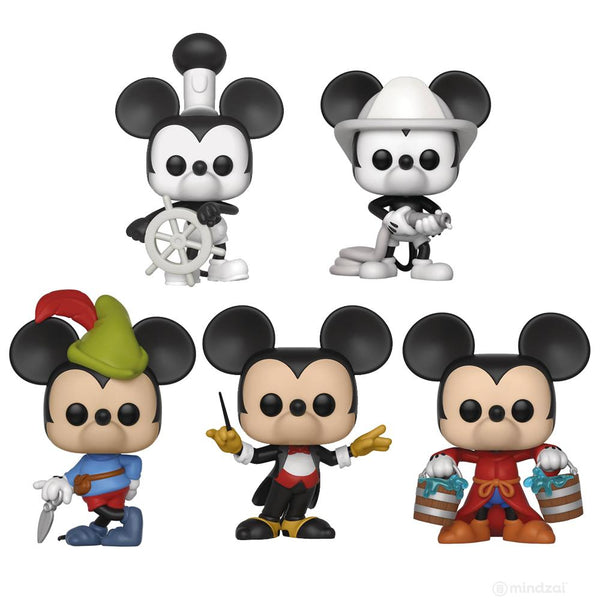 Disney Mickey 90th Anniversary Funko Pop Set Of 5 Mindzai Toy Shop