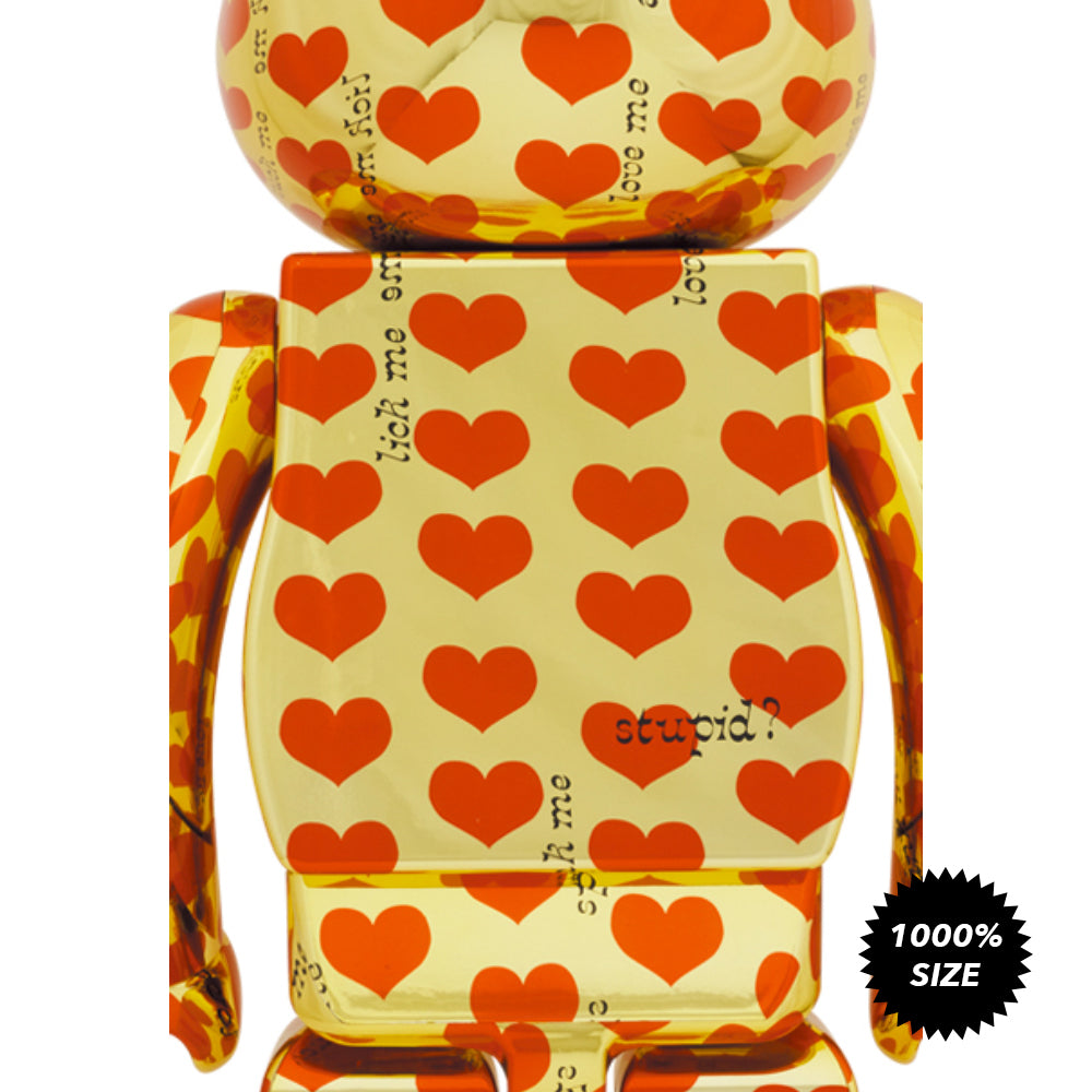 Hide Gold Heart 1000% Bearbrick by Medicom Toy - Mindzai Toy Shop
