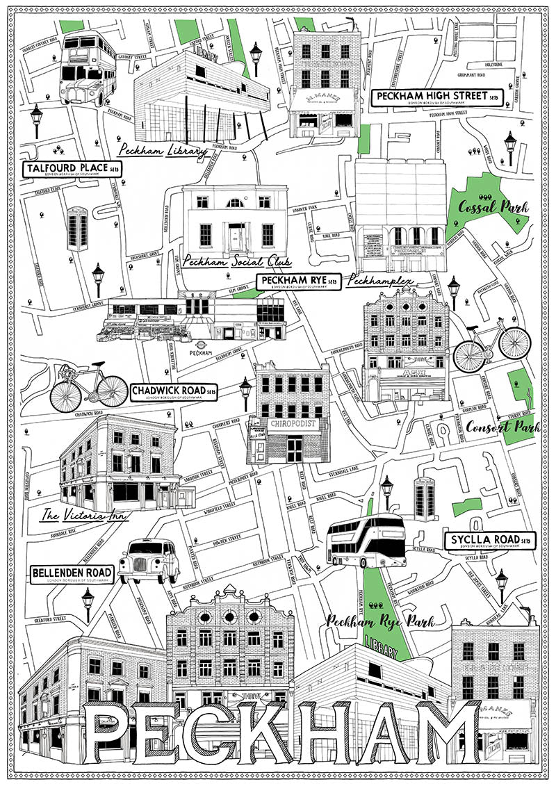 Peckham Map illustration