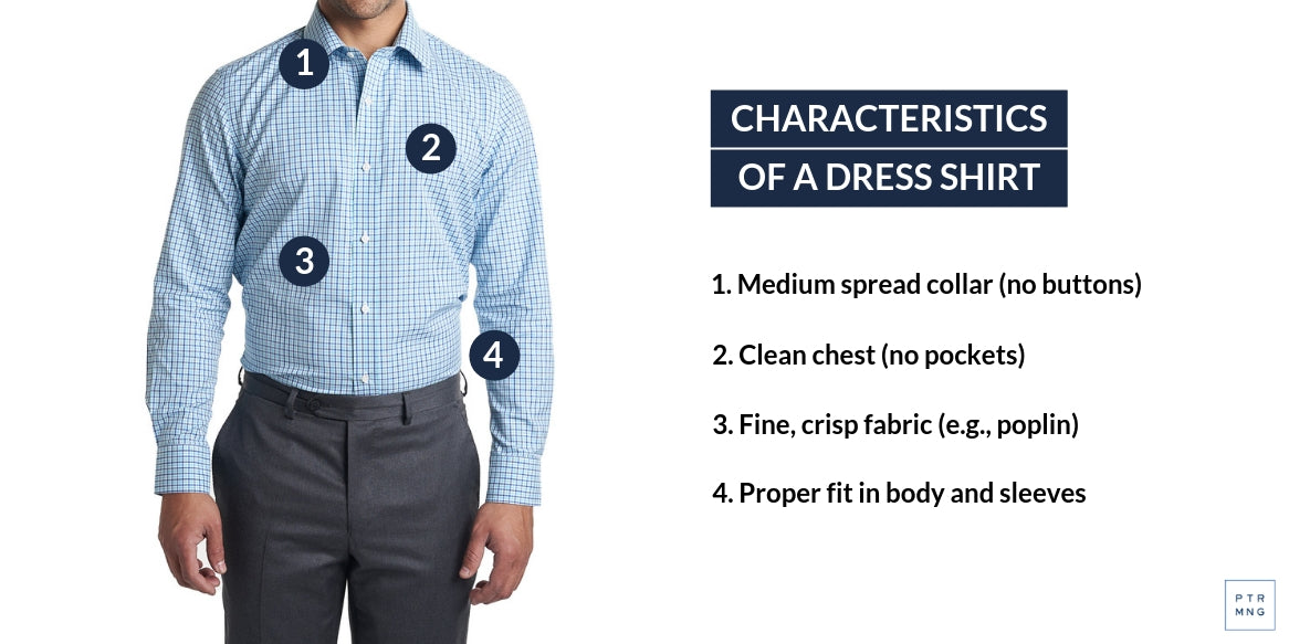 Characteristics of a dress shirt