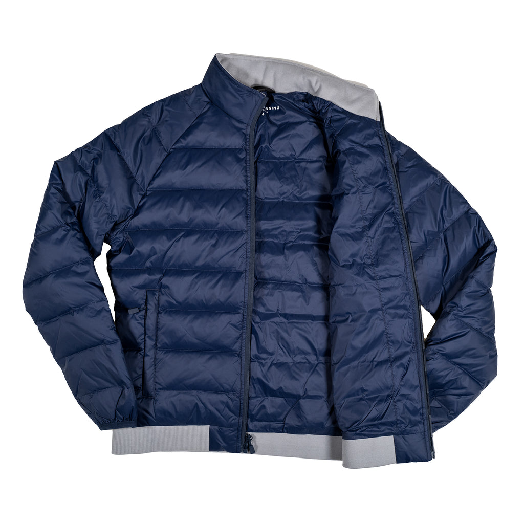 Lightweight Down Jacket, Navy | Peter Manning NYC