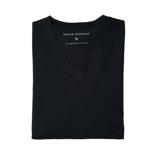 62% OFF on The EG Store Men's Black V-Neck T-shirt on Shopclues