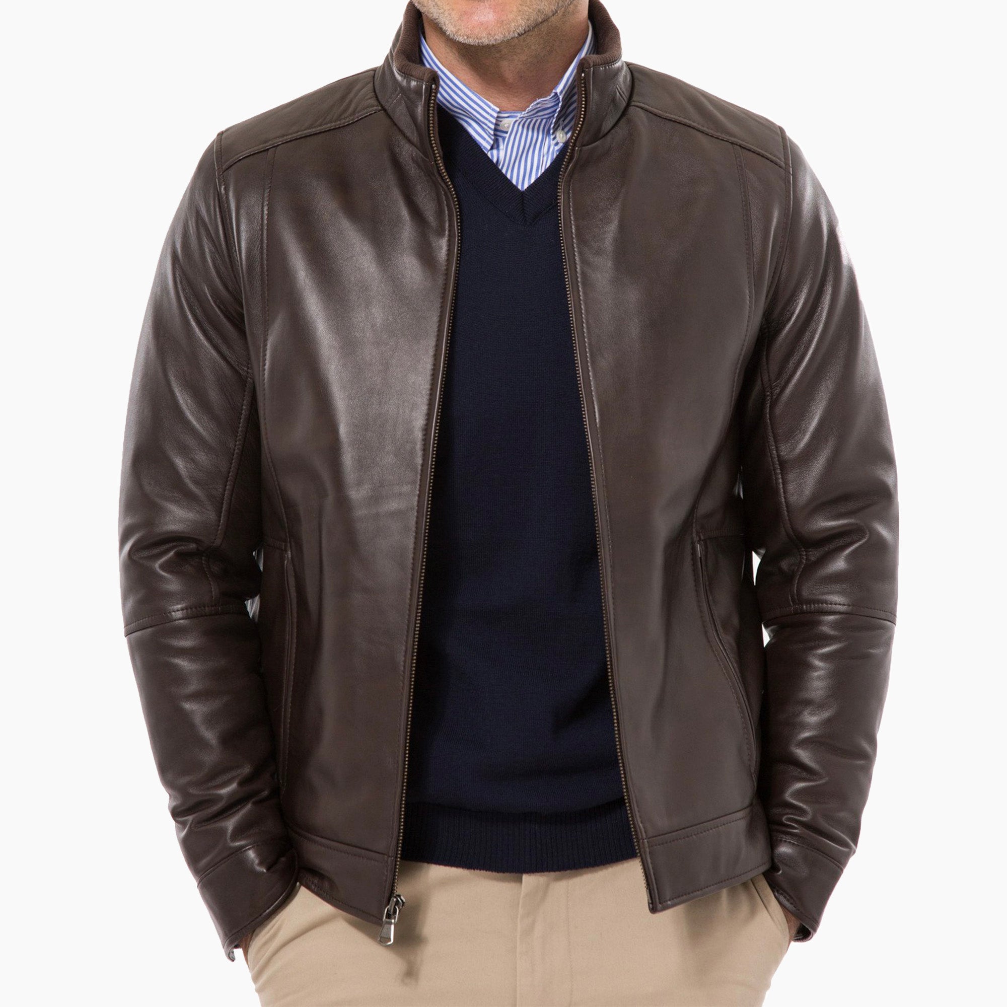 polo lambskin leather jacket