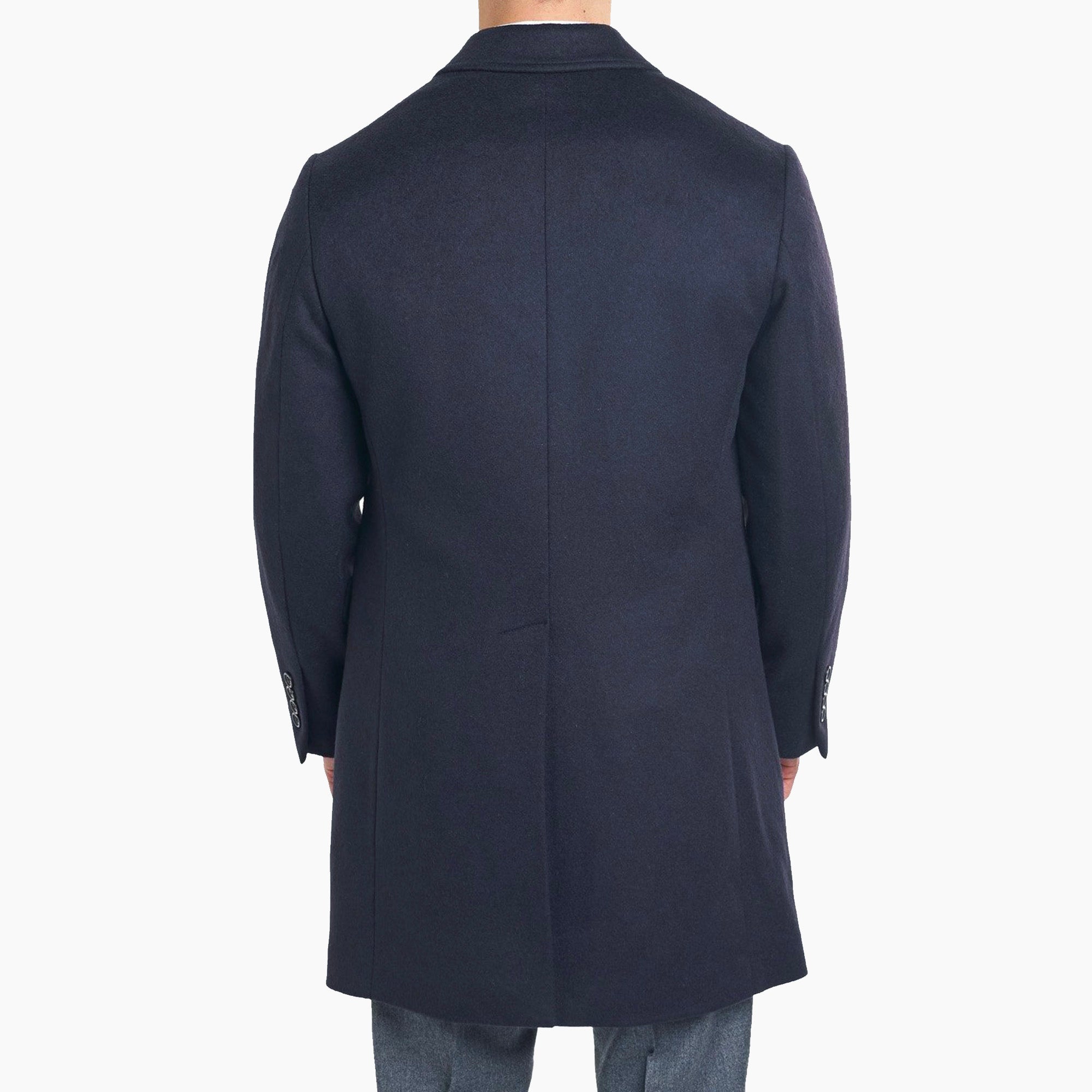 Fulton Wool Cashmere Topcoat, Navy | Peter Manning NYC