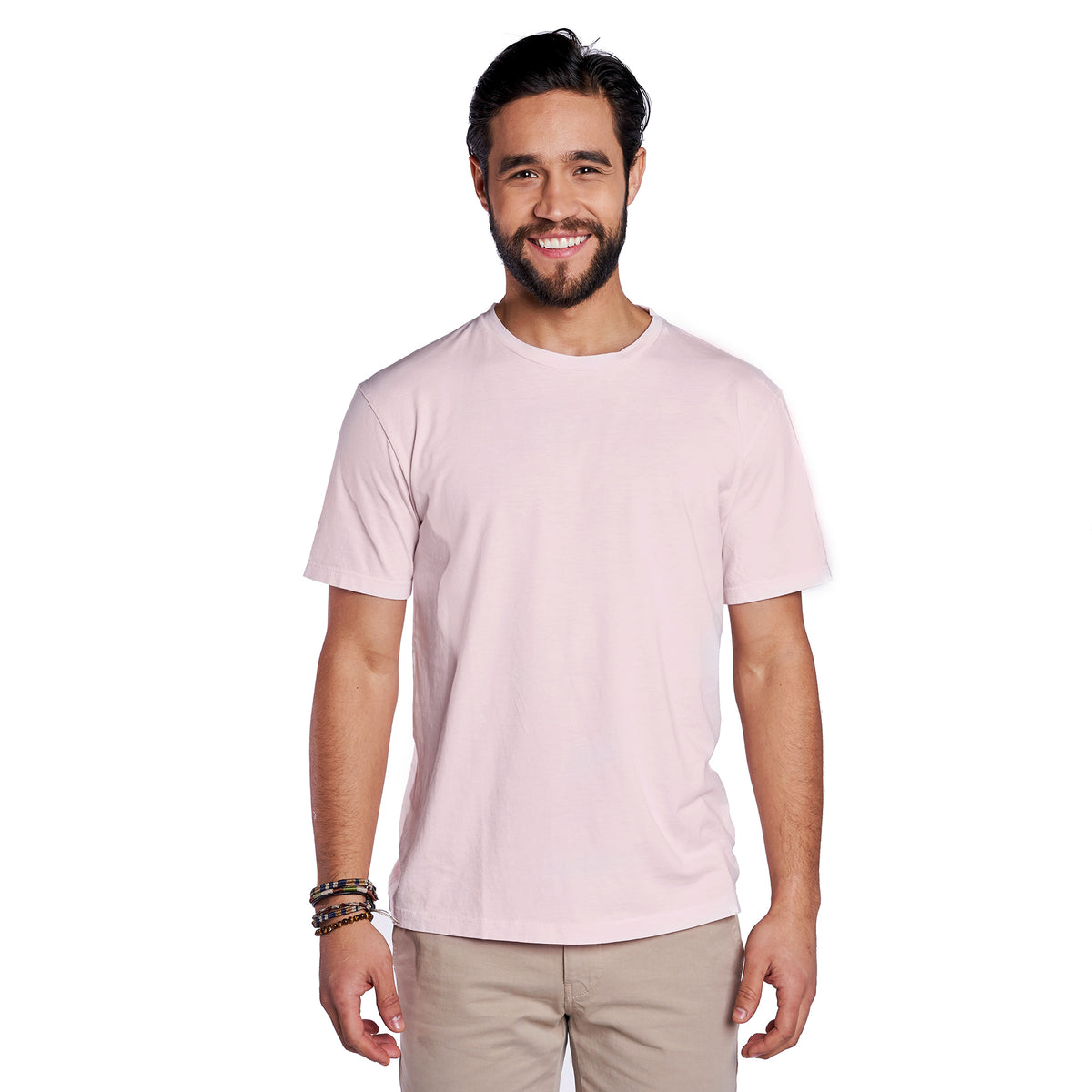 Pink Crew Neck T-Shirt for Short Men – Peter Manning NYC