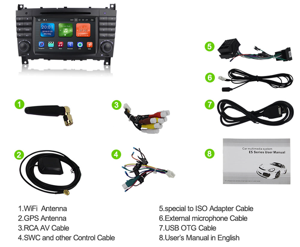 2004-2007 Mercedes Benz C-class W203 Android Car Stereo