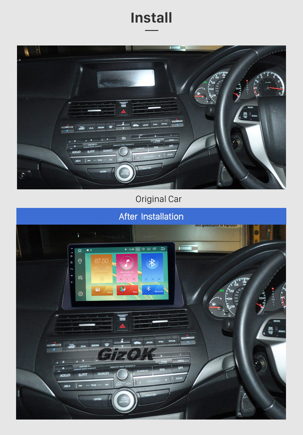 2008-2012 HONDA ACCORD 8 4G WIFI Car GPS Navigation System