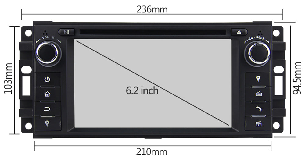 2010 Jeep Wrangler Android Car Stereo