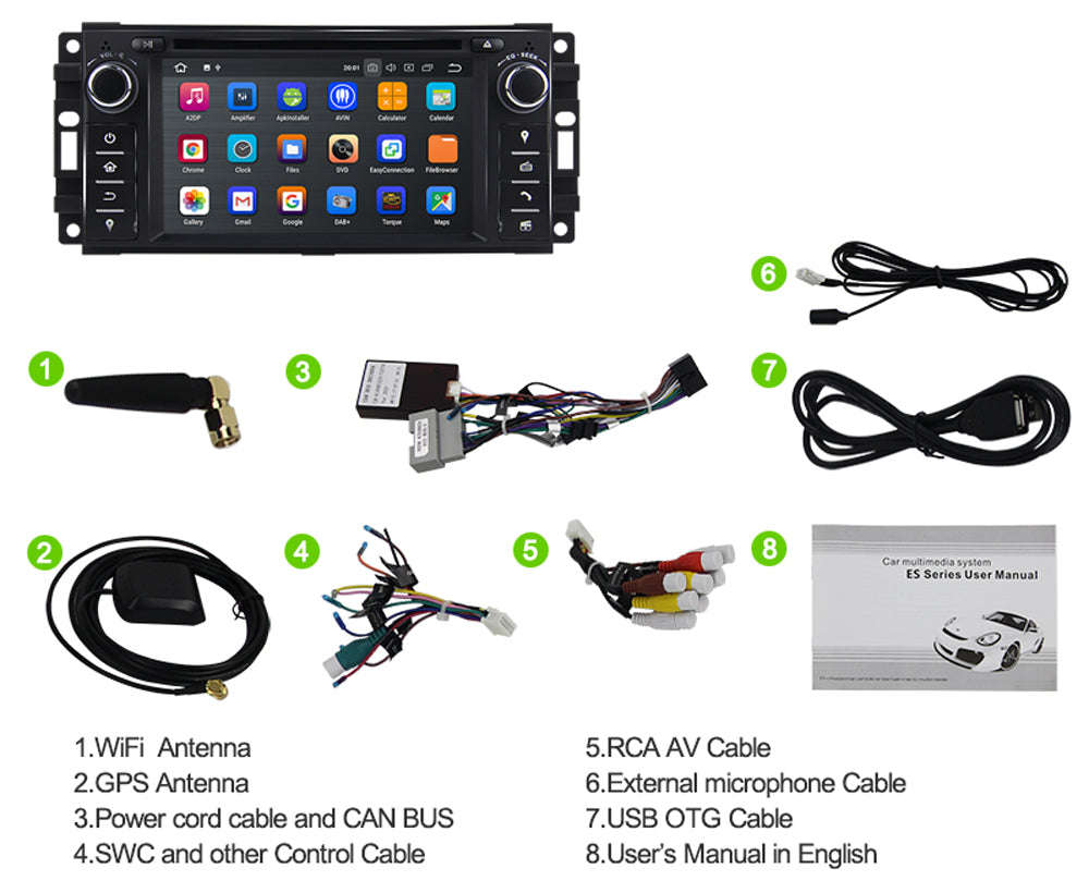 2010 Jeep Wrangler Android Car Stereo