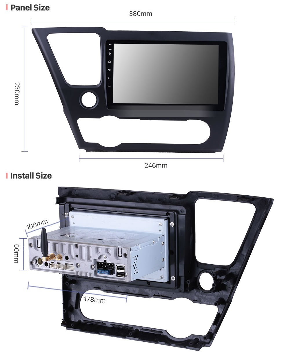 2014-2017 Honda Civic Car Stereo GPS Navigation