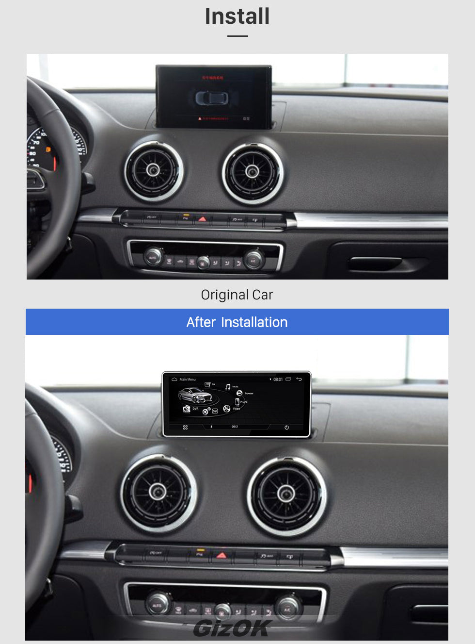 2016 AUDI A3 Car Stereo GPS Navigation System