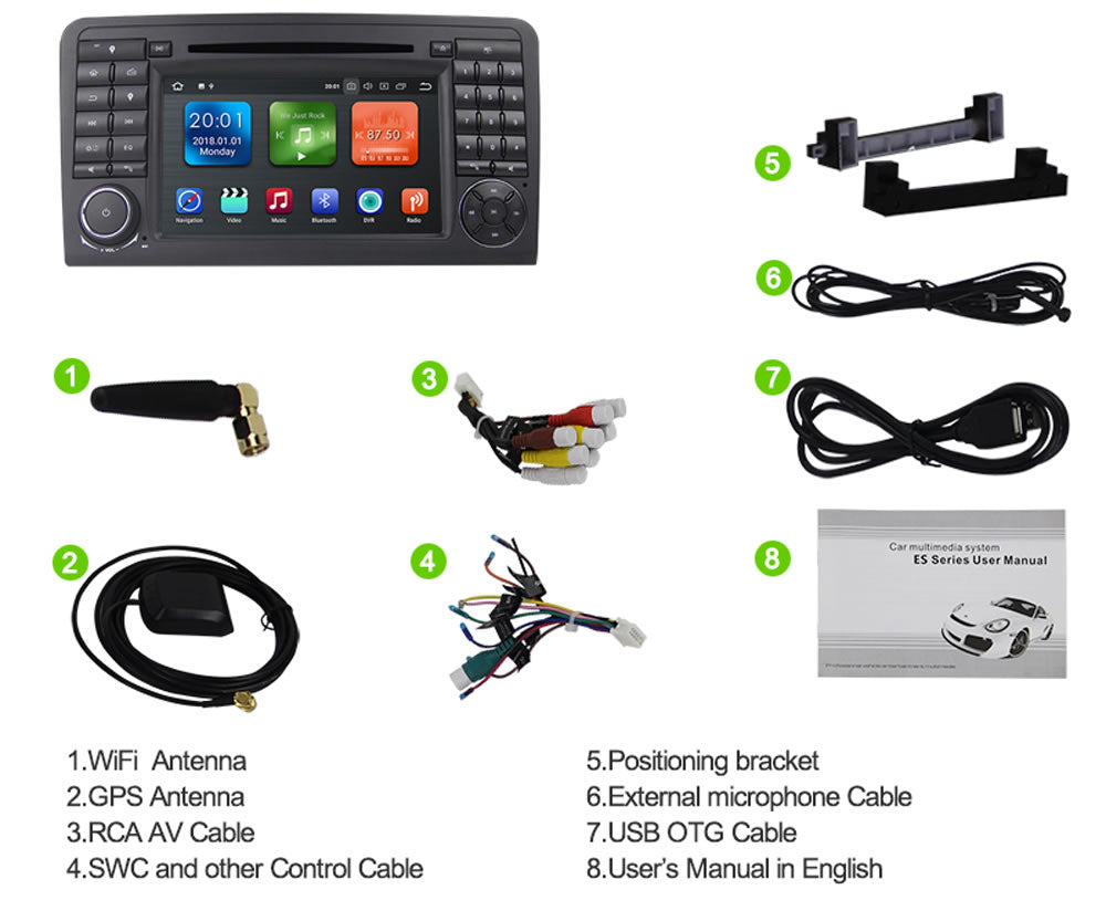 Mercedes Benz ML-class Android Car Stereo