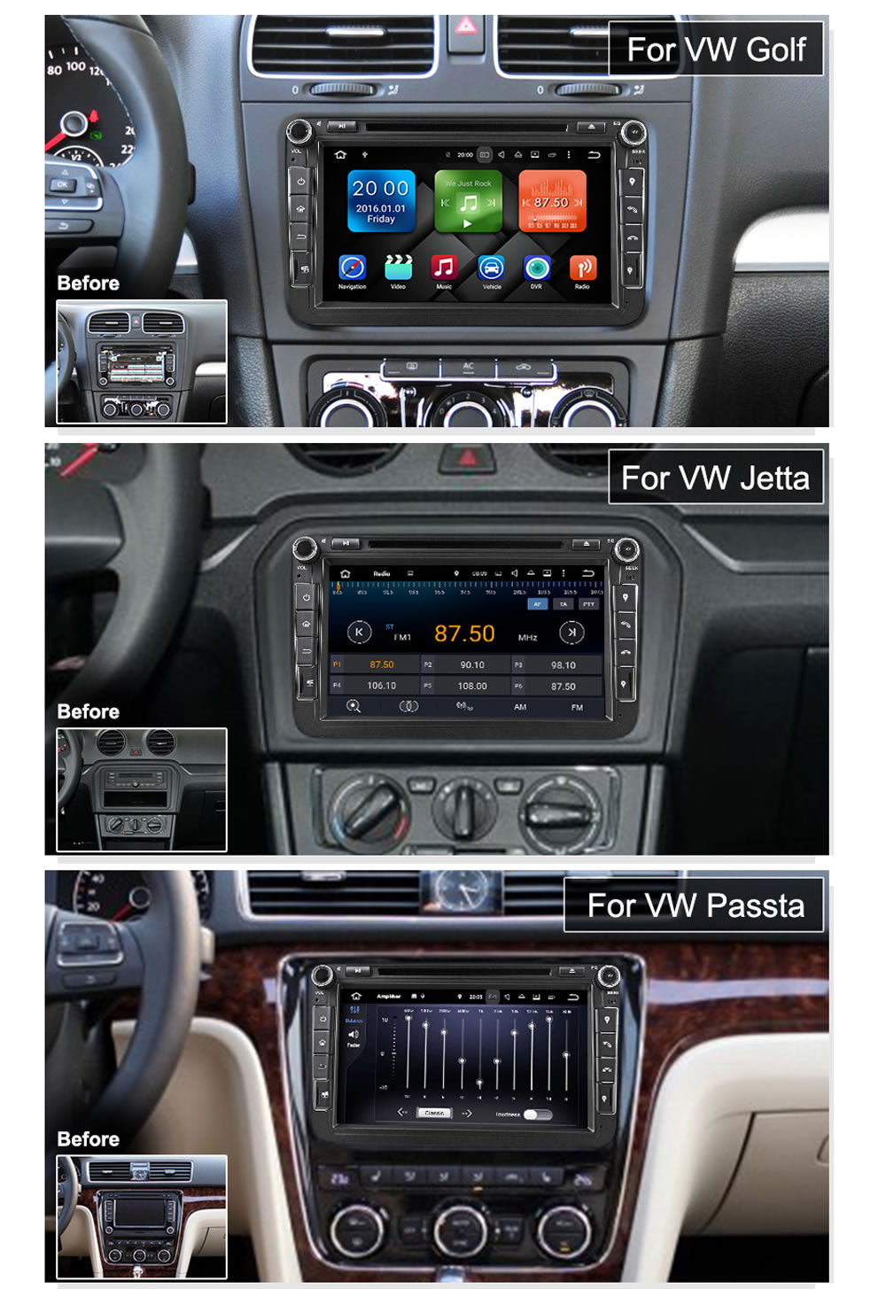 Volkswagen Android 8 Car Stereo