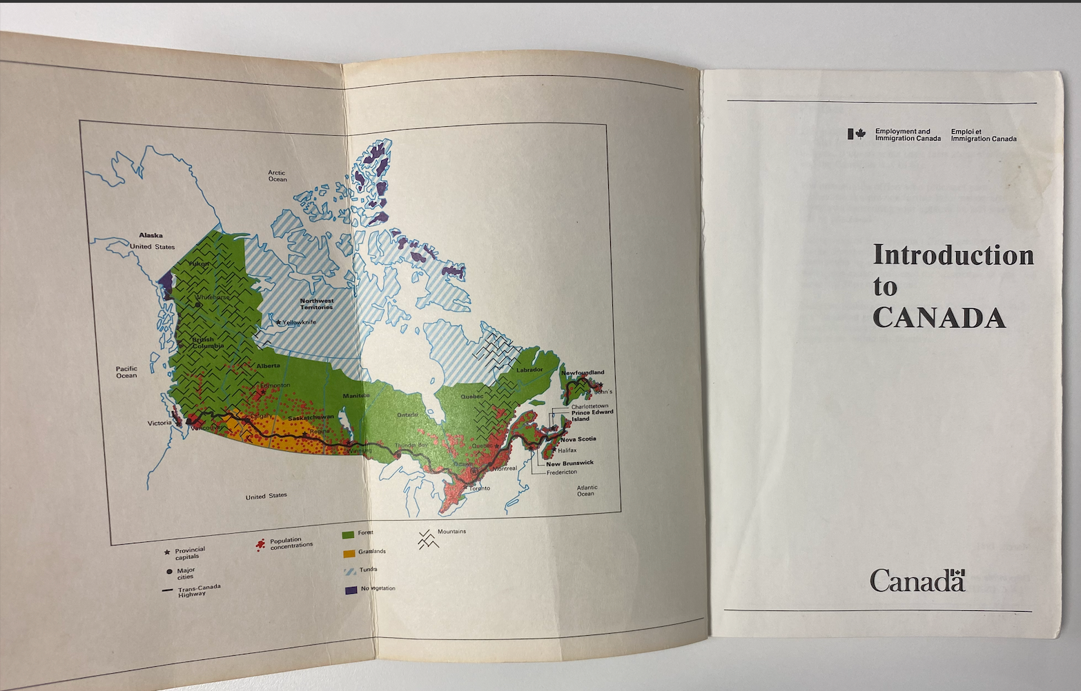 Introduction to Canada Booklet given to Andrzej once he was permitted to come to Canada