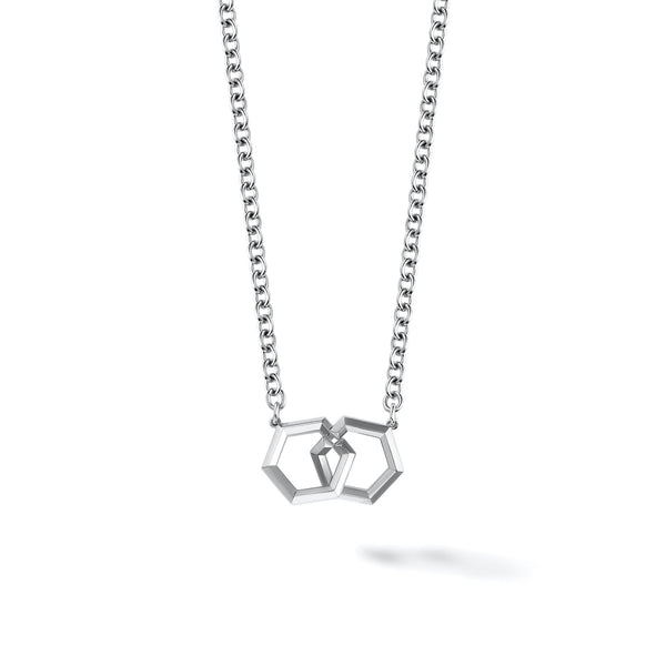 Birks Sterling Muse Monogram Station Necklace, 36 Inches