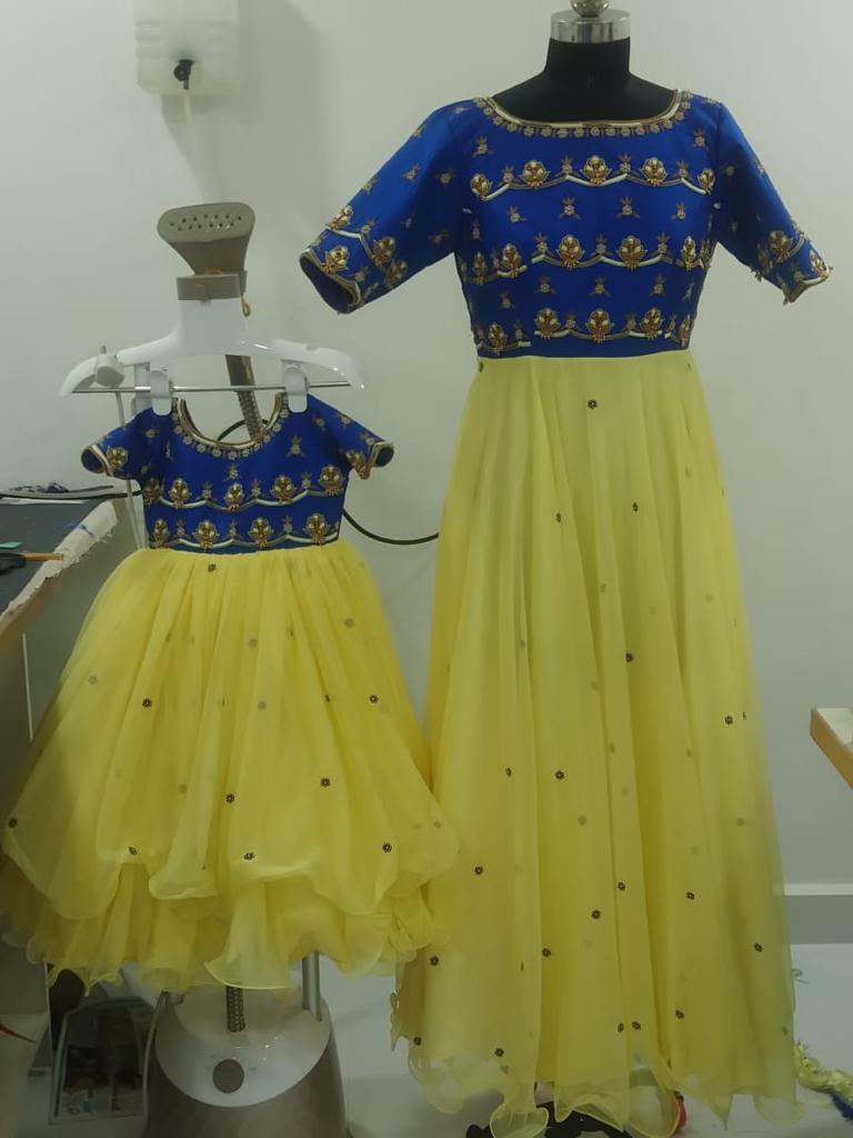 mother and daughter combo dress