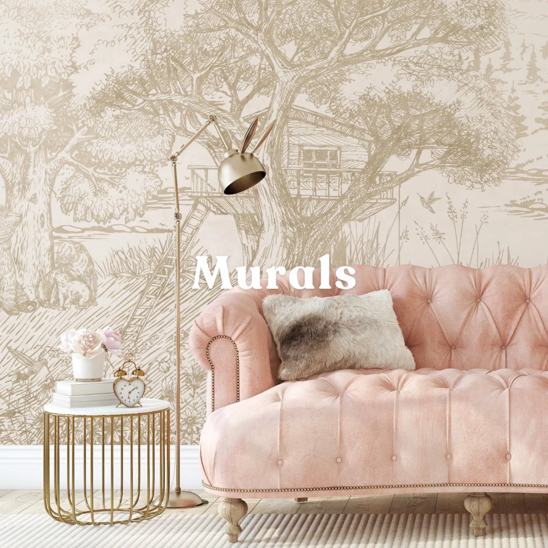 Ponderosa - Heron pink watercolor peel and stick wallpaper– WALL BLUSH