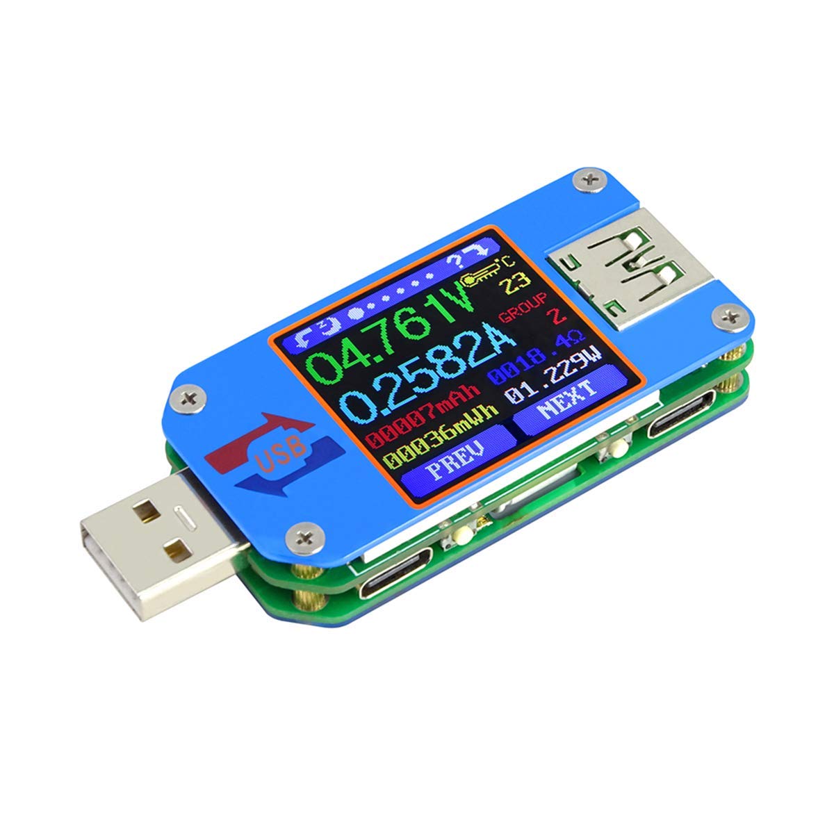 Pickering Oproepen Machtig MakerHawk UM25C USB Tester, Bluetooth USB Meter, Type-C Current Meter,