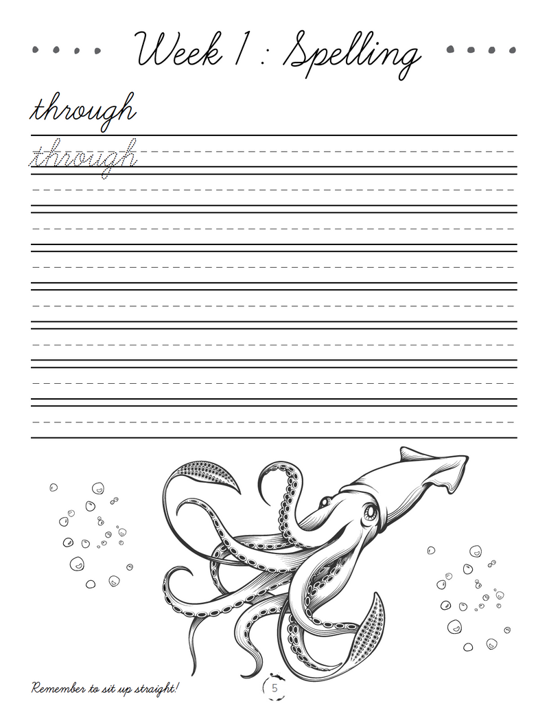 Oceans Cursive Writing Book Digital Gather Round Homeschool 2037