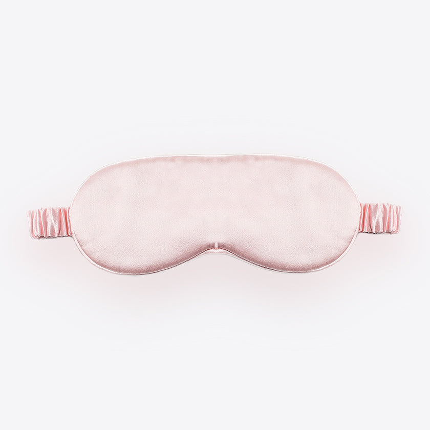 pink silk eye mask