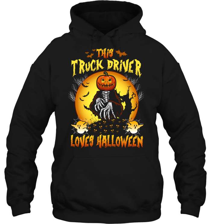 Halloween T Shirt This Truck Driver Loves Halloween 2018