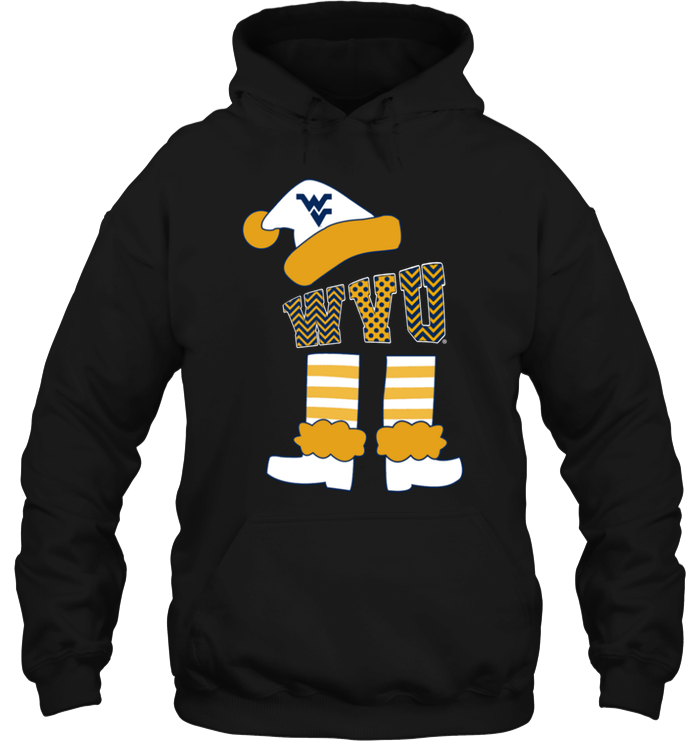 West Virginia Mountaineers Christmas Patterned Letters Elf Man Shirts